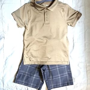 L.L. BEAN  Boys Matching set of Shirt & shorts 5/6